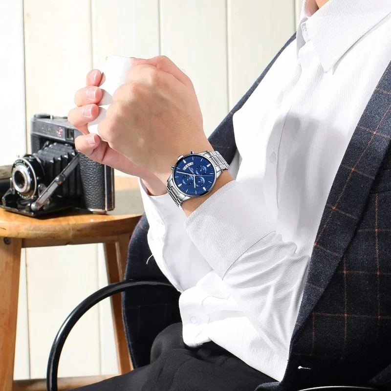 NIBOSI Herrenuhren Luxus Top-Marke Relogio Masculino Berühmte Herrenmode Casual Dress Watch Militär Quarz Armbanduhren Saat