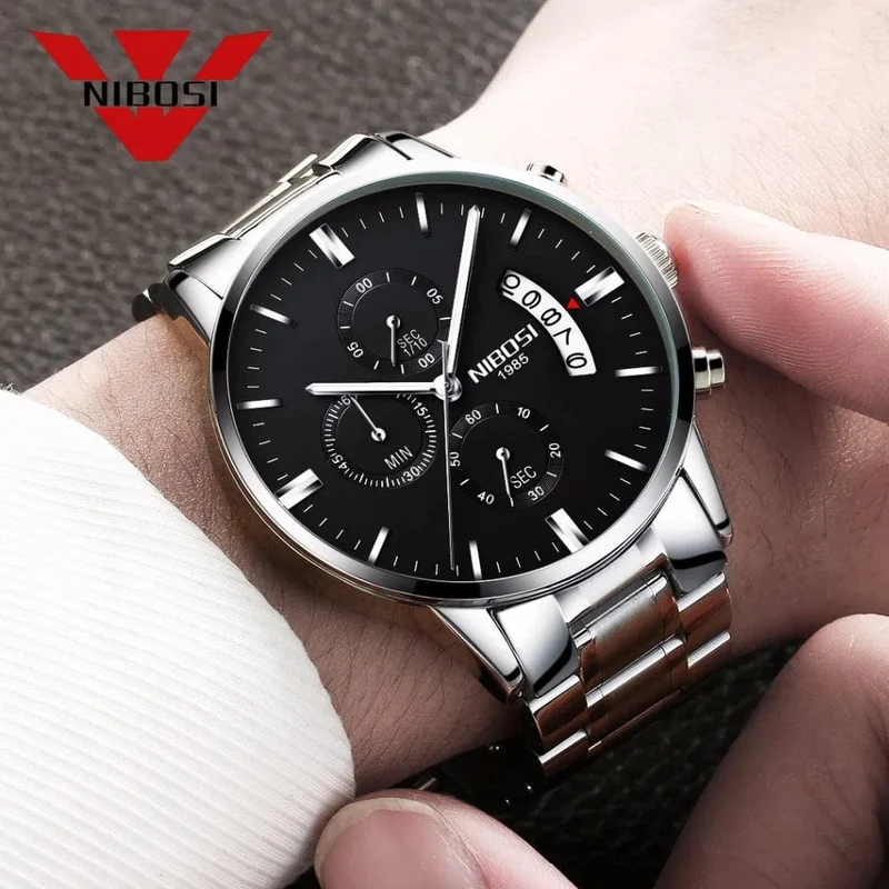 NIBOSI Herrenuhren Luxus Top-Marke Relogio Masculino Berühmte Herrenmode Casual Dress Watch Militär Quarz Armbanduhren Saat