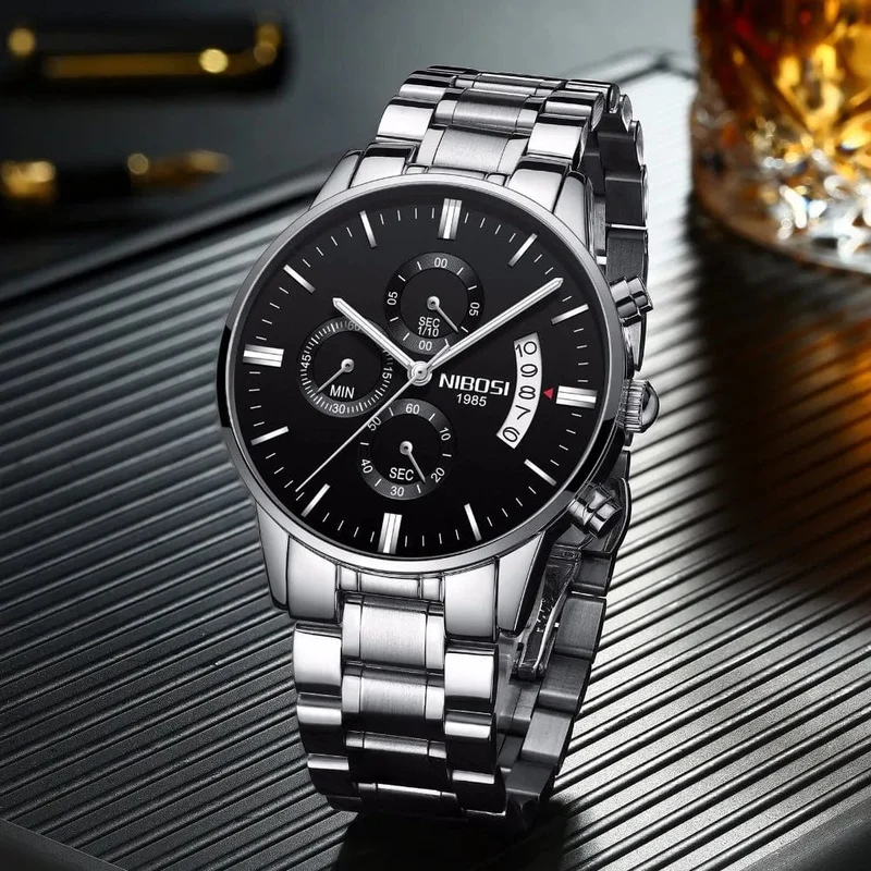 NIBOSI Herrenuhren Luxus Top-Marke Relogio Masculino Berühmte Herrenmode Casual Dress Watch Militär Quarz Armbanduhren Saat