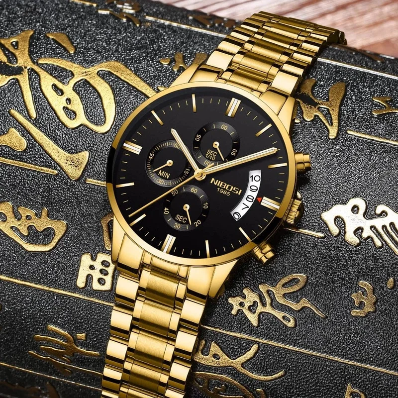 NIBOSI Herrenuhren Luxus Top-Marke Relogio Masculino Berühmte Herrenmode Casual Dress Watch Militär Quarz Armbanduhren Saat