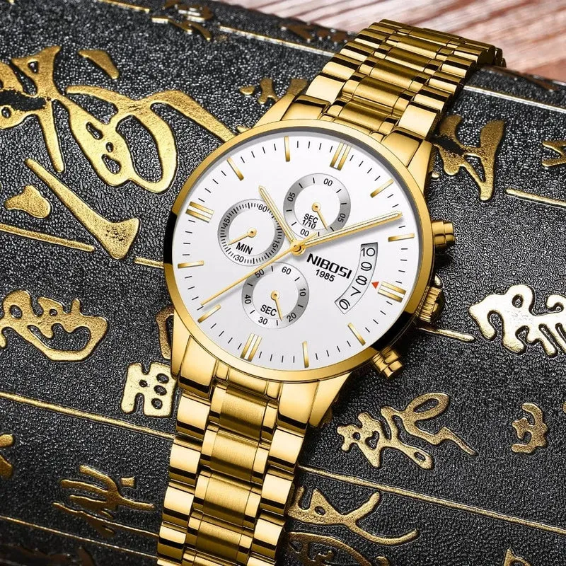 NIBOSI Herrenuhren Luxus Top-Marke Relogio Masculino Berühmte Herrenmode Casual Dress Watch Militär Quarz Armbanduhren Saat