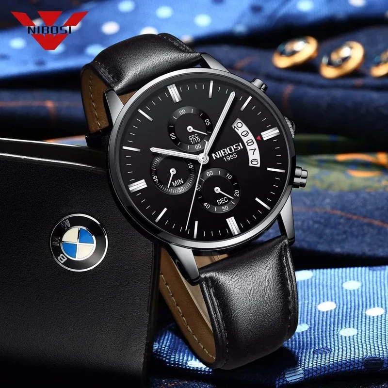 NIBOSI Herrenuhren Luxus Top-Marke Relogio Masculino Berühmte Herrenmode Casual Dress Watch Militär Quarz Armbanduhren Saat