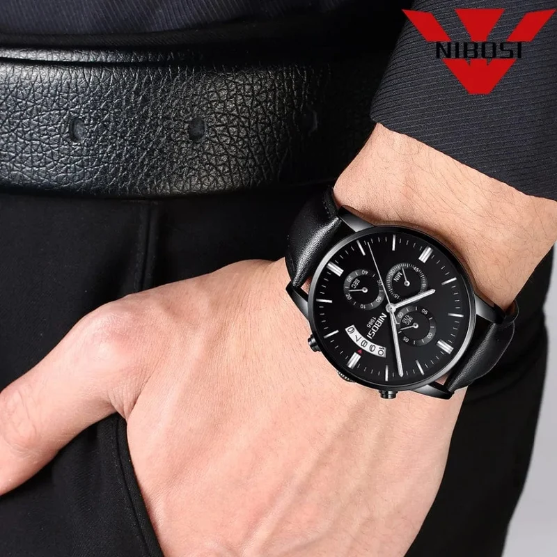 NIBOSI Herrenuhren Luxus Top-Marke Relogio Masculino Berühmte Herrenmode Casual Dress Watch Militär Quarz Armbanduhren Saat