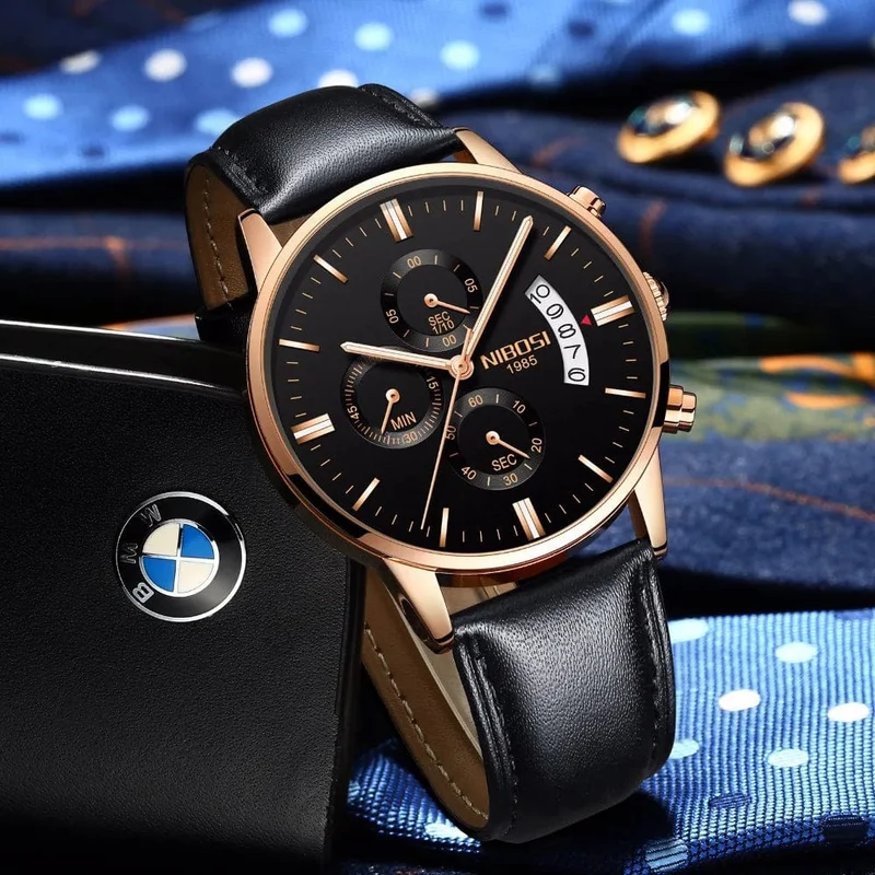 NIBOSI Herrenuhren Luxus Top-Marke Relogio Masculino Berühmte Herrenmode Casual Dress Watch Militär Quarz Armbanduhren Saat