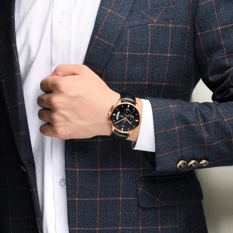 NIBOSI Herrenuhren Luxus Top-Marke Relogio Masculino Berühmte Herrenmode Casual Dress Watch Militär Quarz Armbanduhren Saat