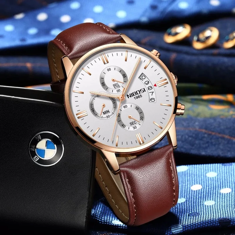 NIBOSI Herrenuhren Luxus Top-Marke Relogio Masculino Berühmte Herrenmode Casual Dress Watch Militär Quarz Armbanduhren Saat