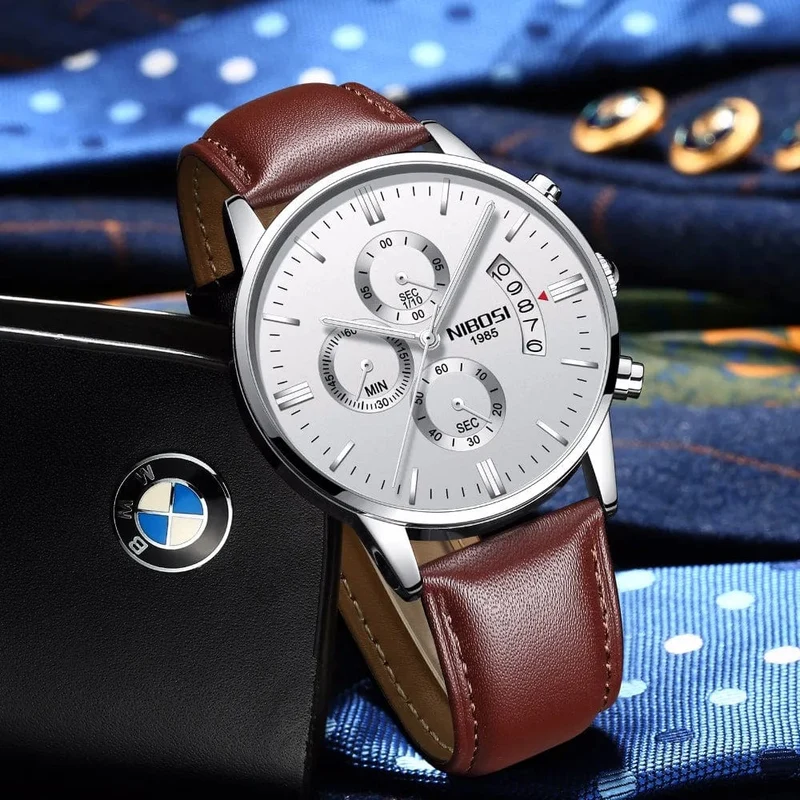 NIBOSI Herrenuhren Luxus Top-Marke Relogio Masculino Berühmte Herrenmode Casual Dress Watch Militär Quarz Armbanduhren Saat