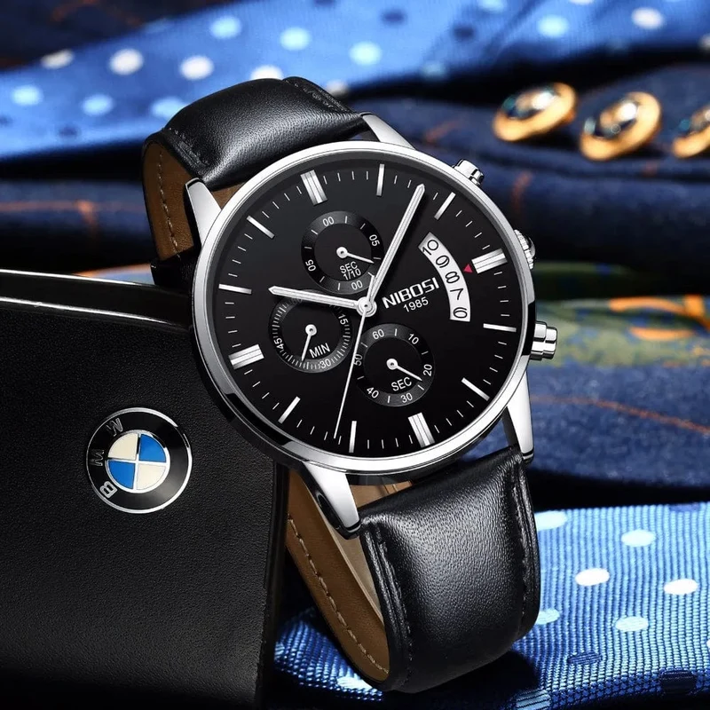 NIBOSI Herrenuhren Luxus Top-Marke Relogio Masculino Berühmte Herrenmode Casual Dress Watch Militär Quarz Armbanduhren Saat