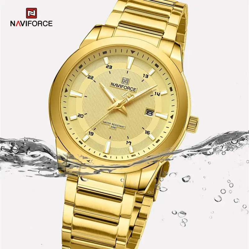 2024 Top Marke NAVIFORCE Herren Uhren Edelstahl Band Casual Männlichen Quarz Sport Armbanduhr Luxus Wasserdicht Datum Uhr