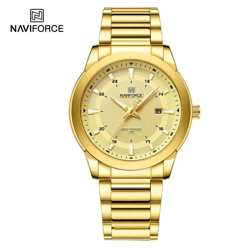 2024 Top Marke NAVIFORCE Herren Uhren Edelstahl Band Casual Männlichen Quarz Sport Armbanduhr Luxus Wasserdicht Datum Uhr
