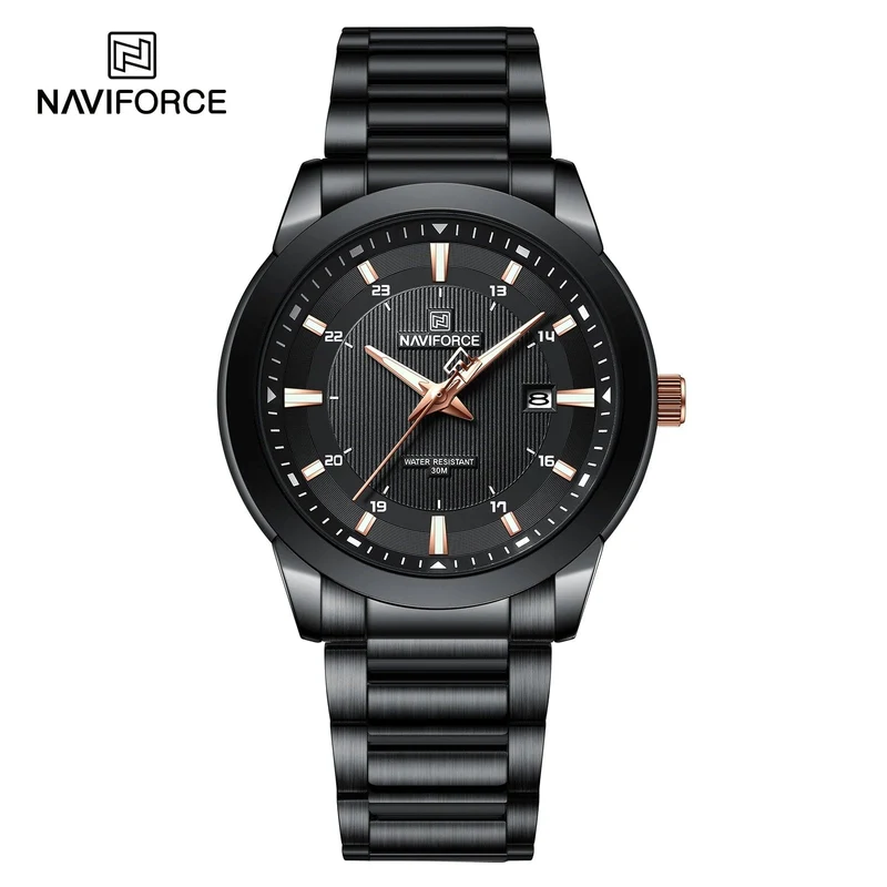 2024 Top Marke NAVIFORCE Herren Uhren Edelstahl Band Casual Männlichen Quarz Sport Armbanduhr Luxus Wasserdicht Datum Uhr
