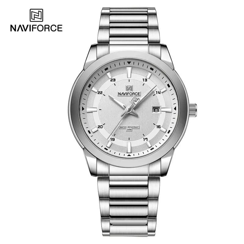 2024 Top Marke NAVIFORCE Herren Uhren Edelstahl Band Casual Männlichen Quarz Sport Armbanduhr Luxus Wasserdicht Datum Uhr