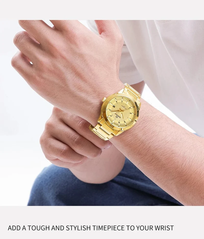 2024 Top Marke NAVIFORCE Herren Uhren Edelstahl Band Casual Männlichen Quarz Sport Armbanduhr Luxus Wasserdicht Datum Uhr