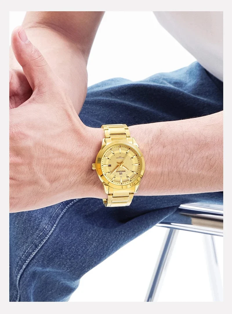 2024 Top Marke NAVIFORCE Herren Uhren Edelstahl Band Casual Männlichen Quarz Sport Armbanduhr Luxus Wasserdicht Datum Uhr