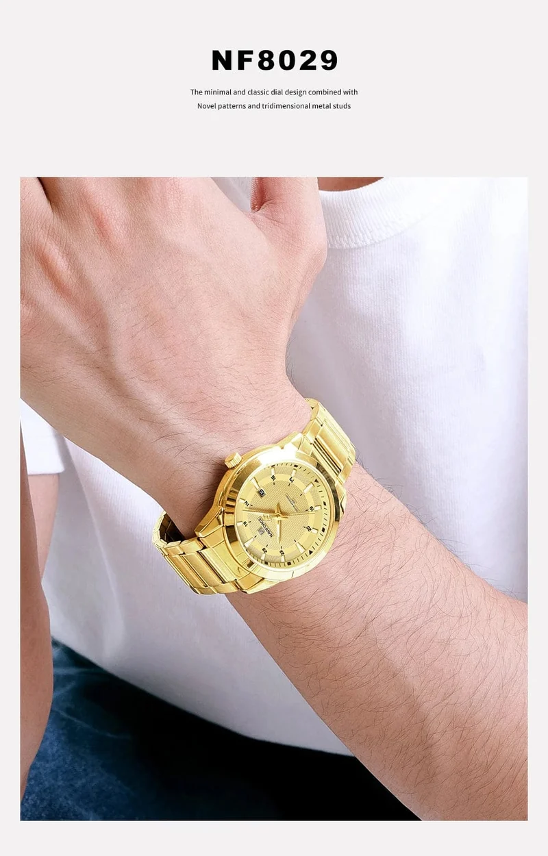 2024 Top Marke NAVIFORCE Herren Uhren Edelstahl Band Casual Männlichen Quarz Sport Armbanduhr Luxus Wasserdicht Datum Uhr