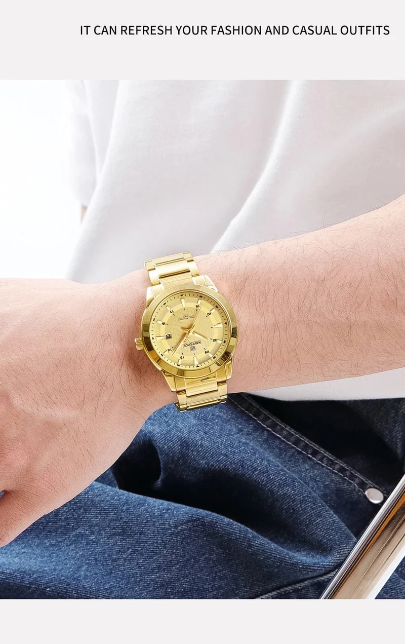 2024 Top Marke NAVIFORCE Herren Uhren Edelstahl Band Casual Männlichen Quarz Sport Armbanduhr Luxus Wasserdicht Datum Uhr