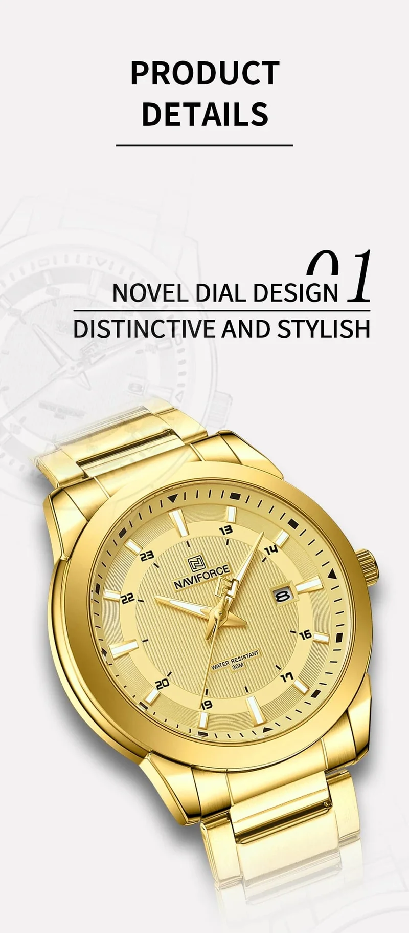 2024 Top Marke NAVIFORCE Herren Uhren Edelstahl Band Casual Männlichen Quarz Sport Armbanduhr Luxus Wasserdicht Datum Uhr