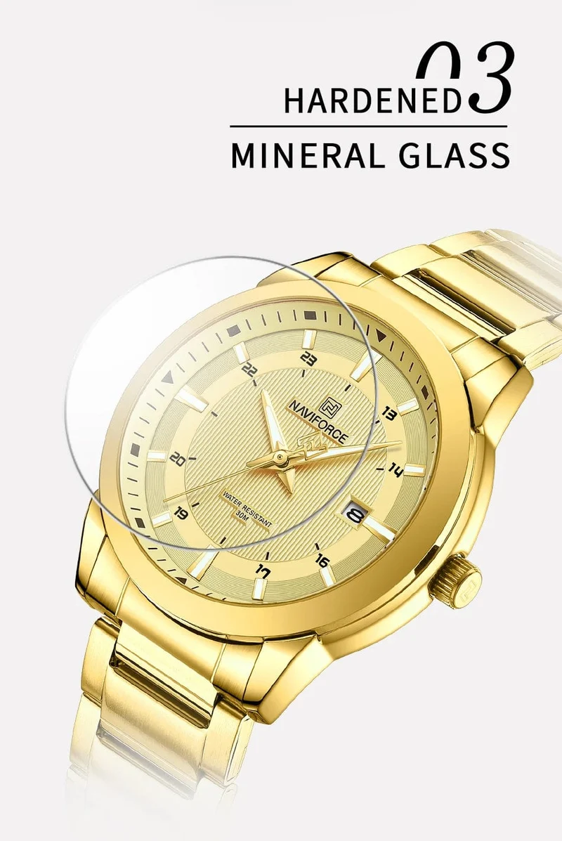 2024 Top Marke NAVIFORCE Herren Uhren Edelstahl Band Casual Männlichen Quarz Sport Armbanduhr Luxus Wasserdicht Datum Uhr