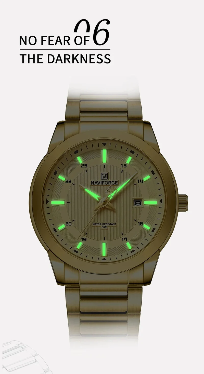 2024 Top Marke NAVIFORCE Herren Uhren Edelstahl Band Casual Männlichen Quarz Sport Armbanduhr Luxus Wasserdicht Datum Uhr