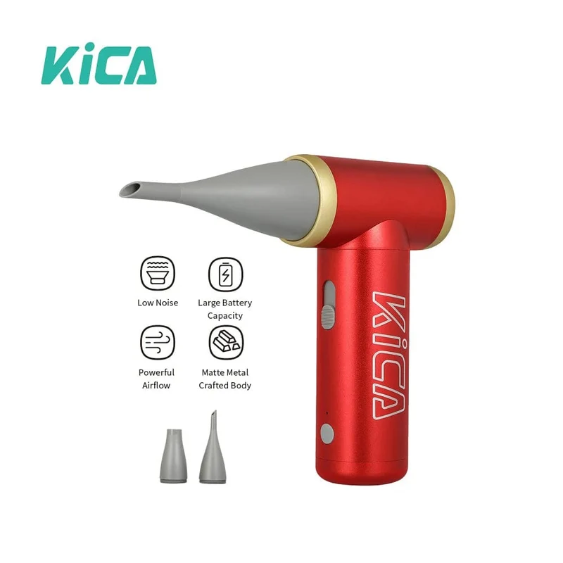 KICA Jetfan 2 Kompressor-Luftstaubsauger, elektrischer Luftstaubbläser, KICA Jet Fan 2, tragbarer kabelloser Computertastatur-Reiniger, 100000 U/min