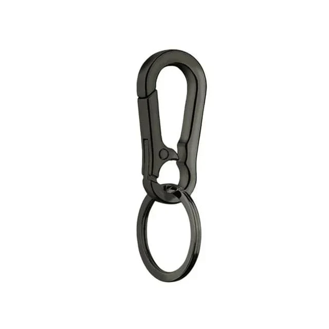Herren Schlüsselanhänger Haken Edelstahl Schnalle Outdoor Karabiner Kletterwerkzeug Doppelring Auto Angeln Schlüsselanhänger Autozubehör