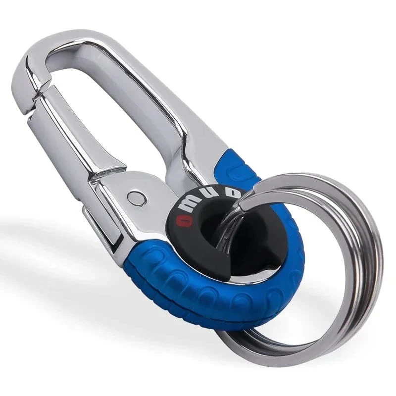 Herren Schlüsselanhänger Haken Edelstahl Schnalle Outdoor Karabiner Kletterwerkzeug Doppelring Auto Angeln Schlüsselanhänger Autozubehör