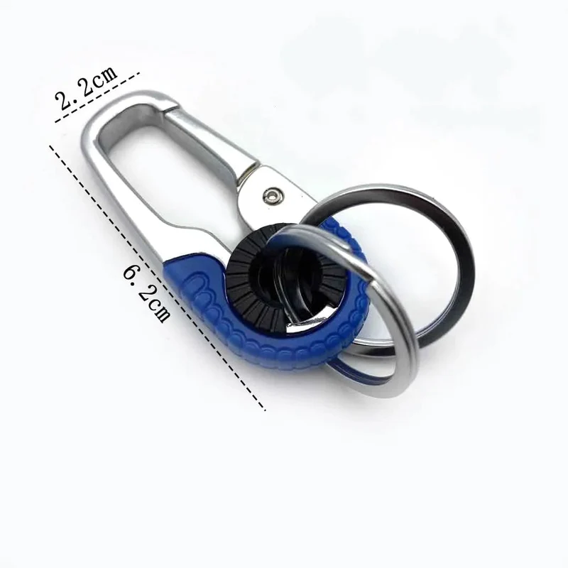 Herren Schlüsselanhänger Haken Edelstahl Schnalle Outdoor Karabiner Kletterwerkzeug Doppelring Auto Angeln Schlüsselanhänger Autozubehör