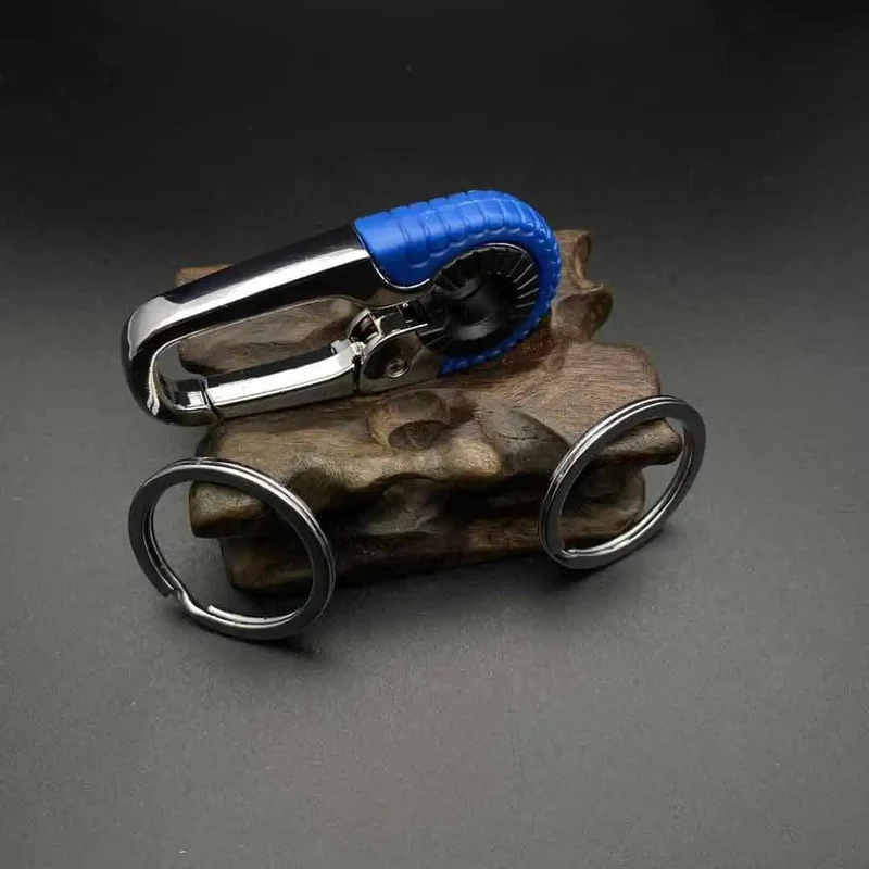 Herren Schlüsselanhänger Haken Edelstahl Schnalle Outdoor Karabiner Kletterwerkzeug Doppelring Auto Angeln Schlüsselanhänger Autozubehör