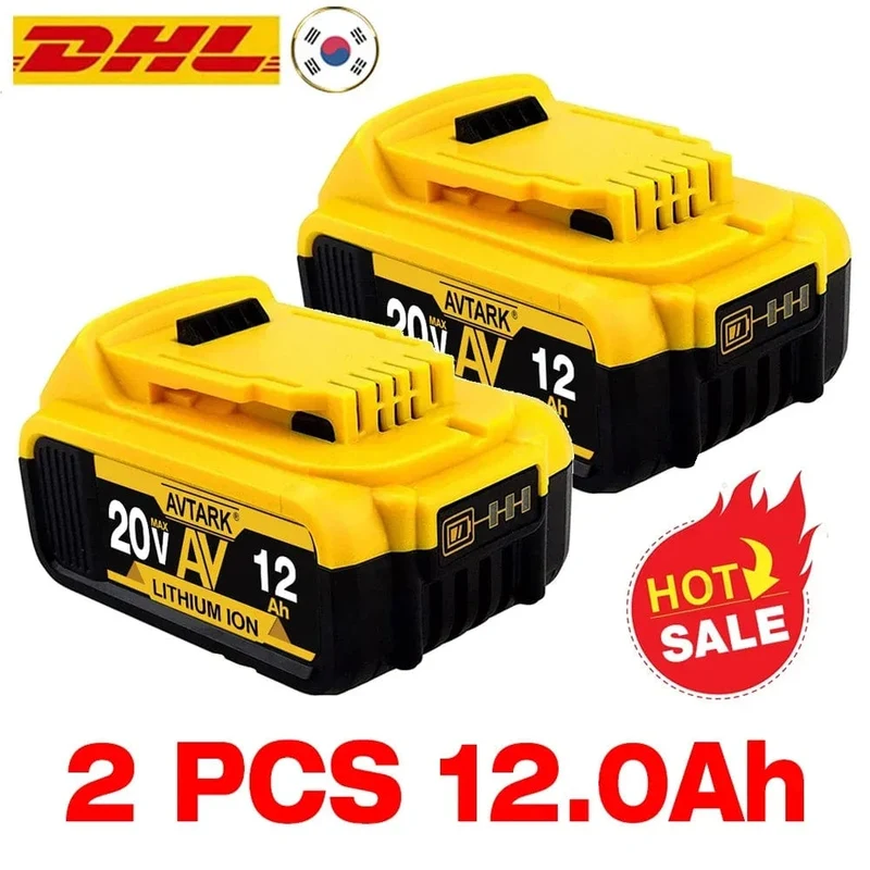 DCB200 20-V-Batterie Kompatibel mit Dewalt-Elektrowerkzeugen 18 V 12 Ah wiederaufladbare Lithiumbatterien für Elektrowerkzeuge 20 V 18 Volt 18 V 12 Ah