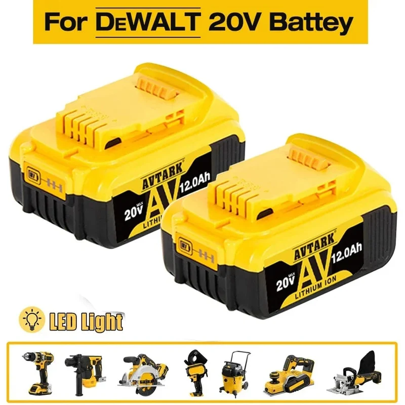 DCB200 20-V-Batterie Kompatibel mit Dewalt-Elektrowerkzeugen 18 V 12 Ah wiederaufladbare Lithiumbatterien für Elektrowerkzeuge 20 V 18 Volt 18 V 12 Ah