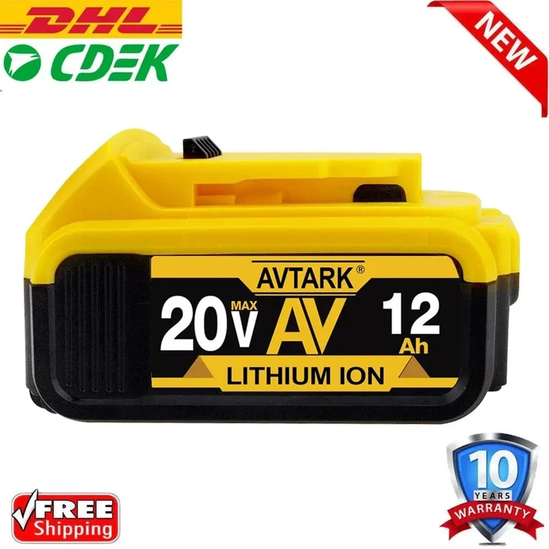 DCB200 20-V-Batterie Kompatibel mit Dewalt-Elektrowerkzeugen 18 V 12 Ah wiederaufladbare Lithiumbatterien für Elektrowerkzeuge 20 V 18 Volt 18 V 12 Ah