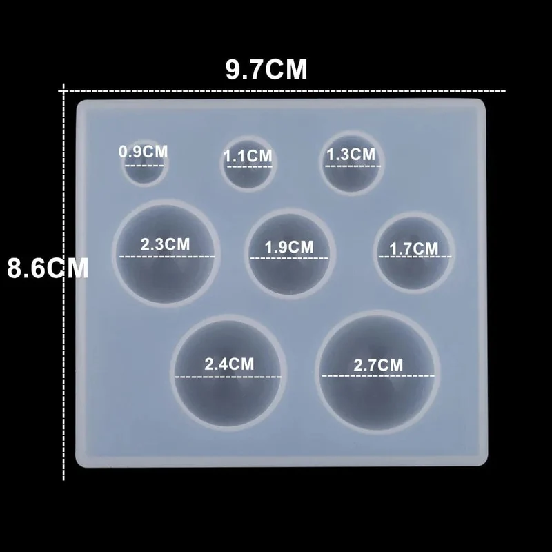 1 stücke Silikonform halbkugel Oblate Cabochon Anhänger Harz Silikonform Handarbeit Werkzeug Epoxidharz Formen Schmuckherstellung