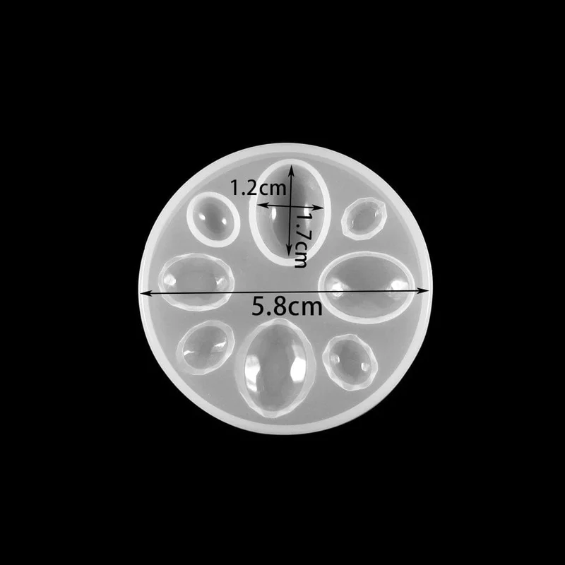 1 stücke Silikonform halbkugel Oblate Cabochon Anhänger Harz Silikonform Handarbeit Werkzeug Epoxidharz Formen Schmuckherstellung