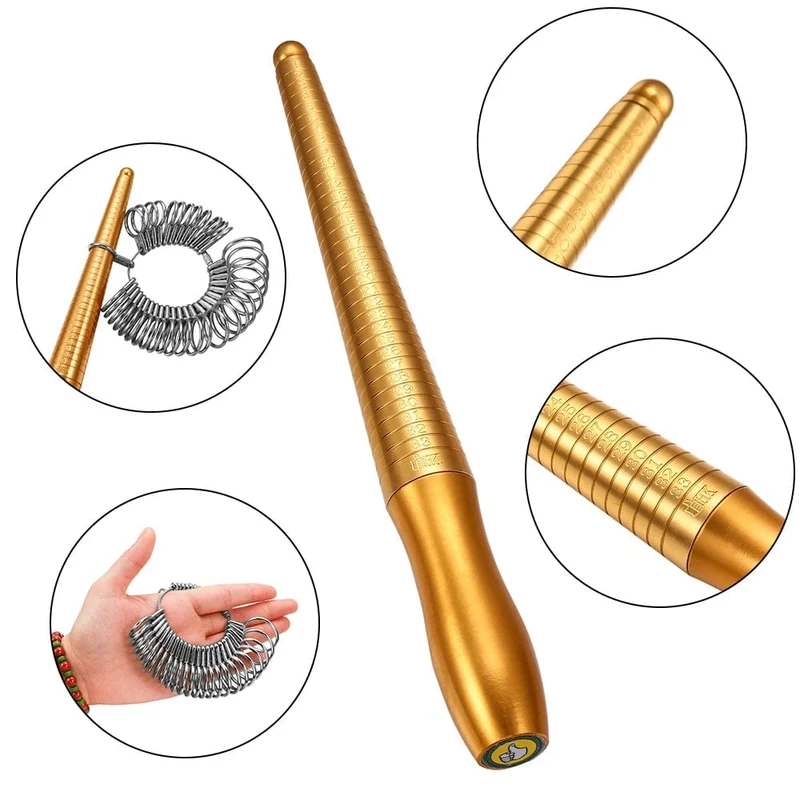 Professioneller Ringvergrößerer, Dorngriff, Hämmer, Ringgrößenmesser, Fingermessstab für die DIY-Schmuckherstellung, Messwerkzeuge