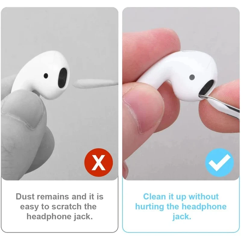 Reinigungswerkzeug für Bluetooth-Kopfhörer für Airpods Pro 3 2 1. Langlebiges Ohrhörer-Gehäuse-Reinigungsset. Reinigungsbürstenstift für Xiaomi Airdots 3Pro.
