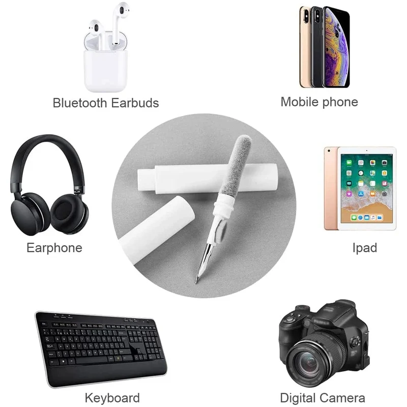Reinigungswerkzeug für Bluetooth-Kopfhörer für Airpods Pro 3 2 1. Langlebiges Ohrhörer-Gehäuse-Reinigungsset. Reinigungsbürstenstift für Xiaomi Airdots 3Pro.