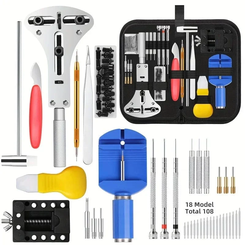 147-teiliges Uhrmacher-Reparatur-Werkzeugset, Gehäuseentferner-Öffner-Stangenset, praktisches Uhrenwerkzeug