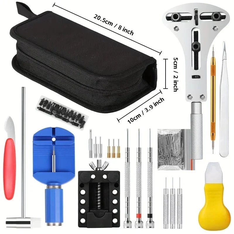 147-teiliges Uhrmacher-Reparatur-Werkzeugset, Gehäuseentferner-Öffner-Stangenset, praktisches Uhrenwerkzeug