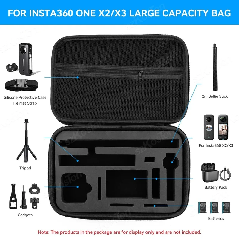 Box für Insta360 X4 X3 X2 Kamera Tragetasche Portable Storage Tasche Schutzhülle Für Insta360 X3 X2 Action Kamera Zubehör