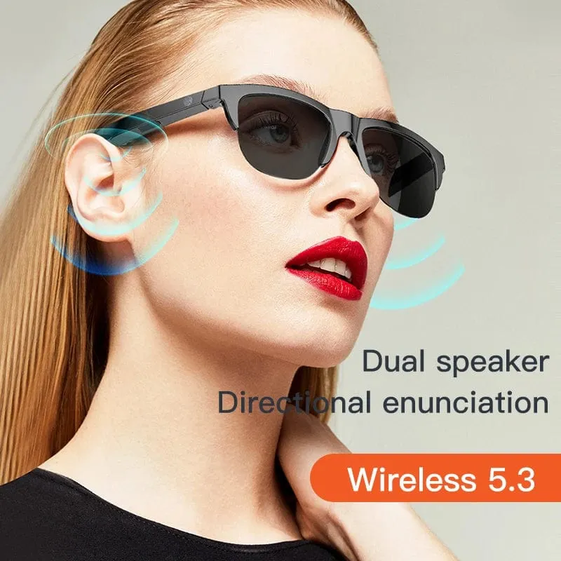 F06 Connected Bezel IP4 Wasserdichter Sonnenschirm Drahtlose Stereo-Android-Brille mit Bluetooth-Kopfhörern Sport Elektroroller Männer