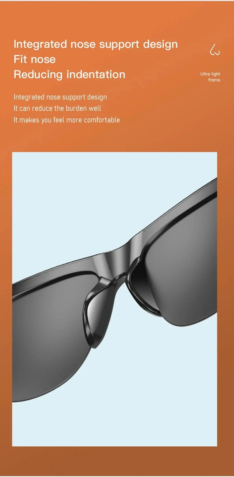 F06 Connected Bezel IP4 Wasserdichter Sonnenschirm Drahtlose Stereo-Android-Brille mit Bluetooth-Kopfhörern Sport Elektroroller Männer