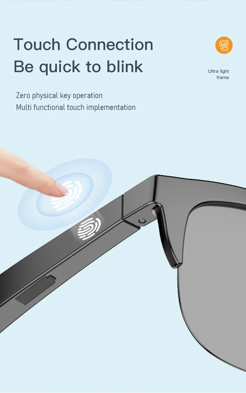 F06 Connected Bezel IP4 Wasserdichter Sonnenschirm Drahtlose Stereo-Android-Brille mit Bluetooth-Kopfhörern Sport Elektroroller Männer