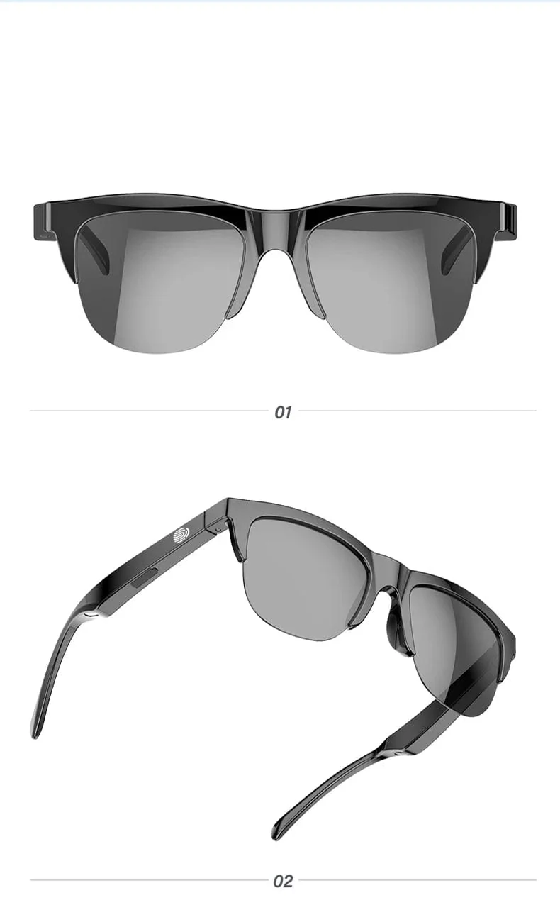 F06 Connected Bezel IP4 Wasserdichter Sonnenschirm Drahtlose Stereo-Android-Brille mit Bluetooth-Kopfhörern Sport Elektroroller Männer