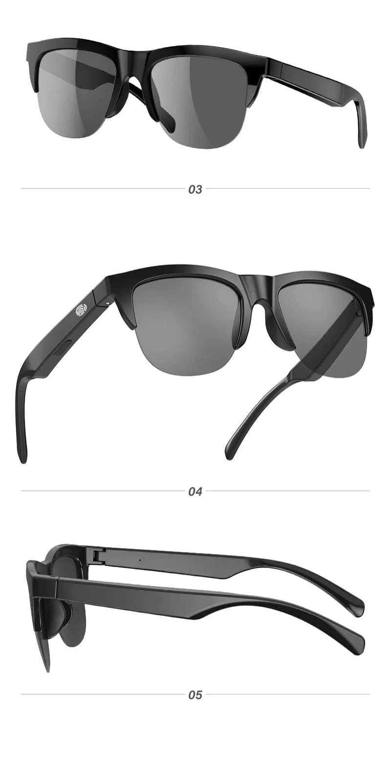 F06 Connected Bezel IP4 Wasserdichter Sonnenschirm Drahtlose Stereo-Android-Brille mit Bluetooth-Kopfhörern Sport Elektroroller Männer