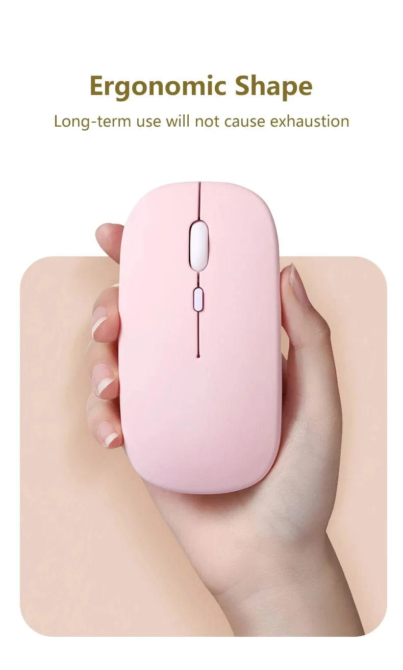 Drahtlose Bluetooth-Maus, tragbare, magische, leise, ergonomische Mäuse für Laptop, iPad, Tablet, Notebook, Handy, Büro, Gaming-Maus