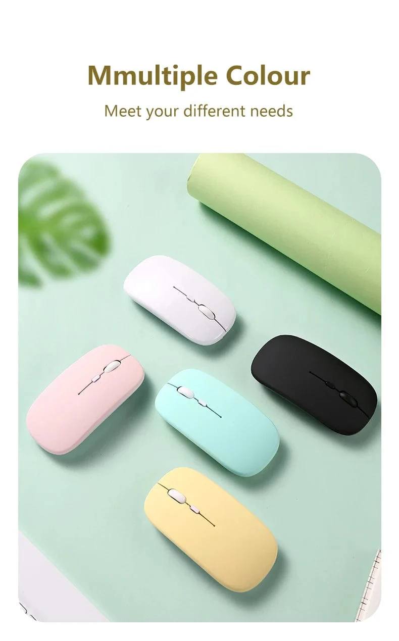 Drahtlose Bluetooth-Maus, tragbare, magische, leise, ergonomische Mäuse für Laptop, iPad, Tablet, Notebook, Handy, Büro, Gaming-Maus