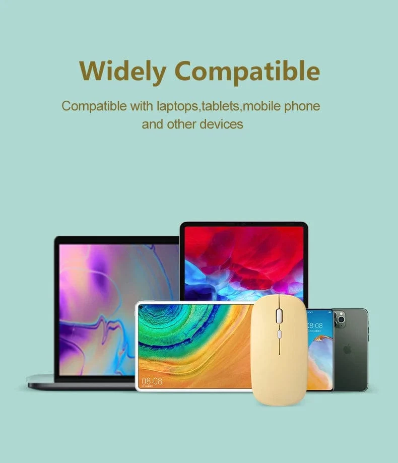 Drahtlose Bluetooth-Maus, tragbare, magische, leise, ergonomische Mäuse für Laptop, iPad, Tablet, Notebook, Handy, Büro, Gaming-Maus
