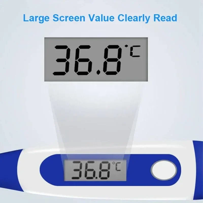 Haushaltsthermometer für Erwachsene und Kinder zur Messung der Fieberthermometer, elektronisches digitales Thermometer mit weichem Kopf, zur oralen Messung der Achseltemperatur