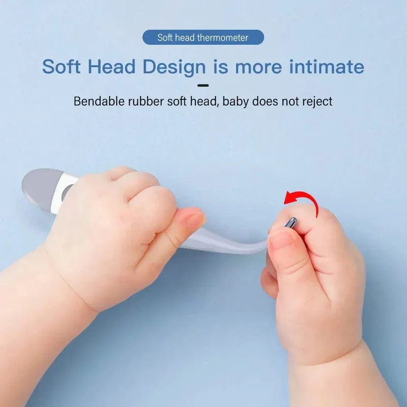 Haushaltsthermometer für Erwachsene und Kinder zur Messung der Fieberthermometer, elektronisches digitales Thermometer mit weichem Kopf, zur oralen Messung der Achseltemperatur