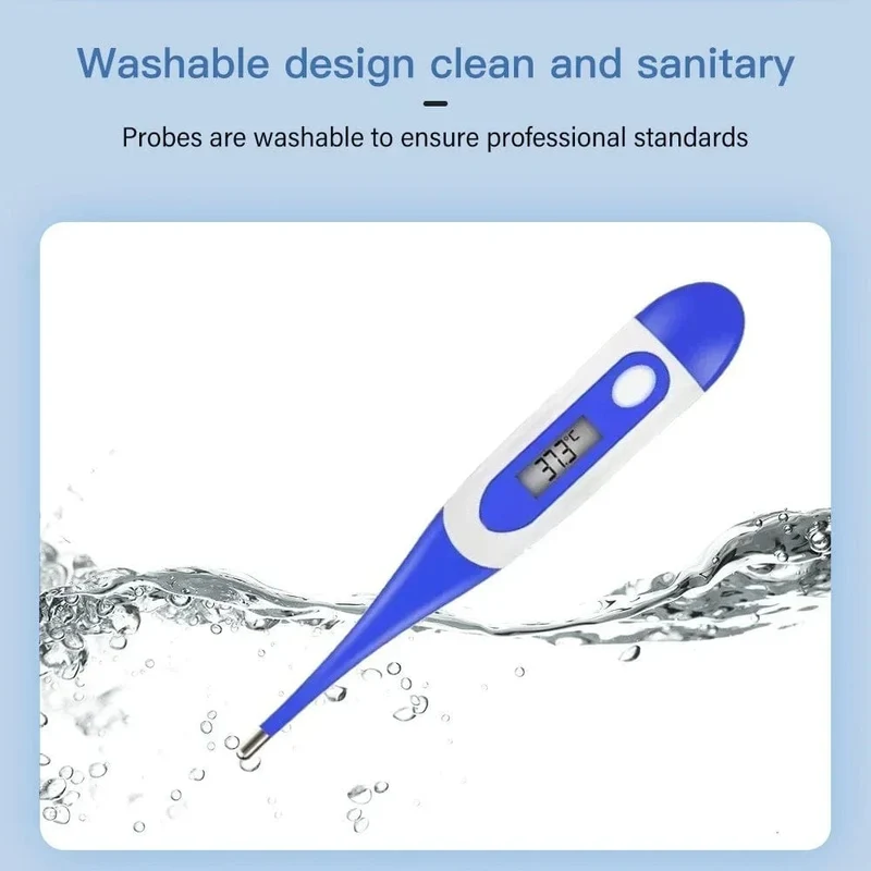 Haushaltsthermometer für Erwachsene und Kinder zur Messung der Fieberthermometer, elektronisches digitales Thermometer mit weichem Kopf, zur oralen Messung der Achseltemperatur